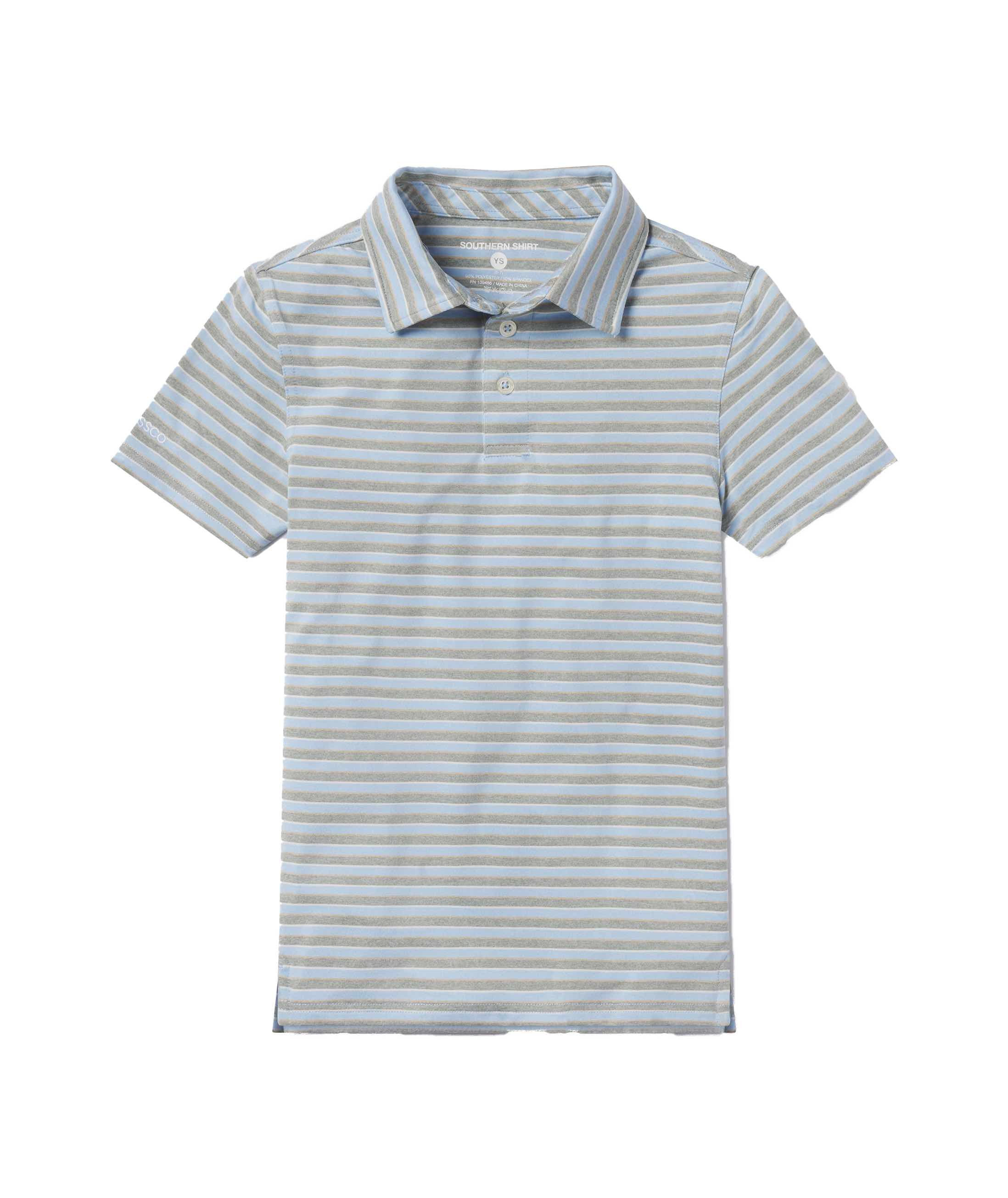 Youth Boys Cahaba Heather Stripe Polo