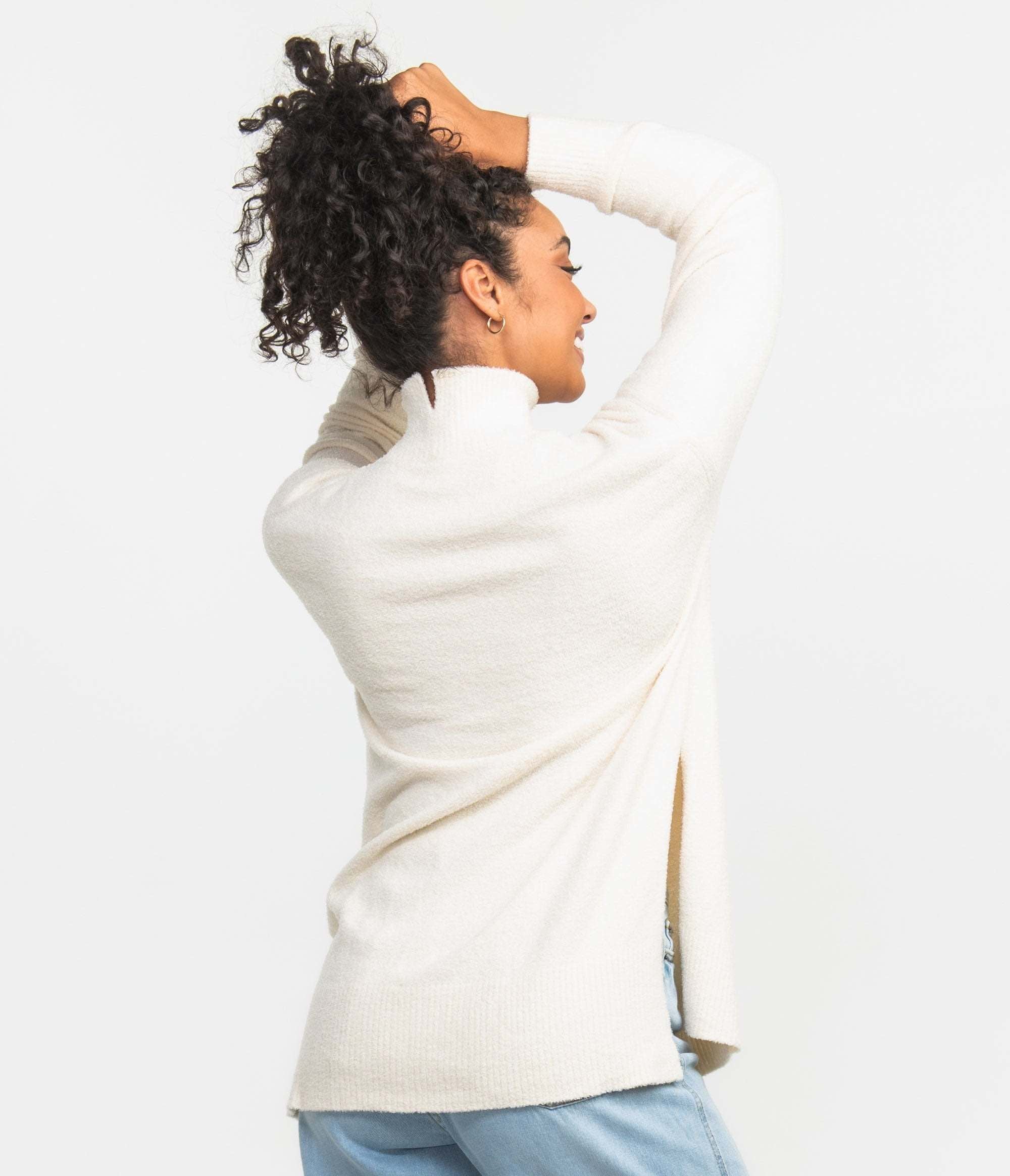 Dreamluxe Notched Turtlneck Sweater