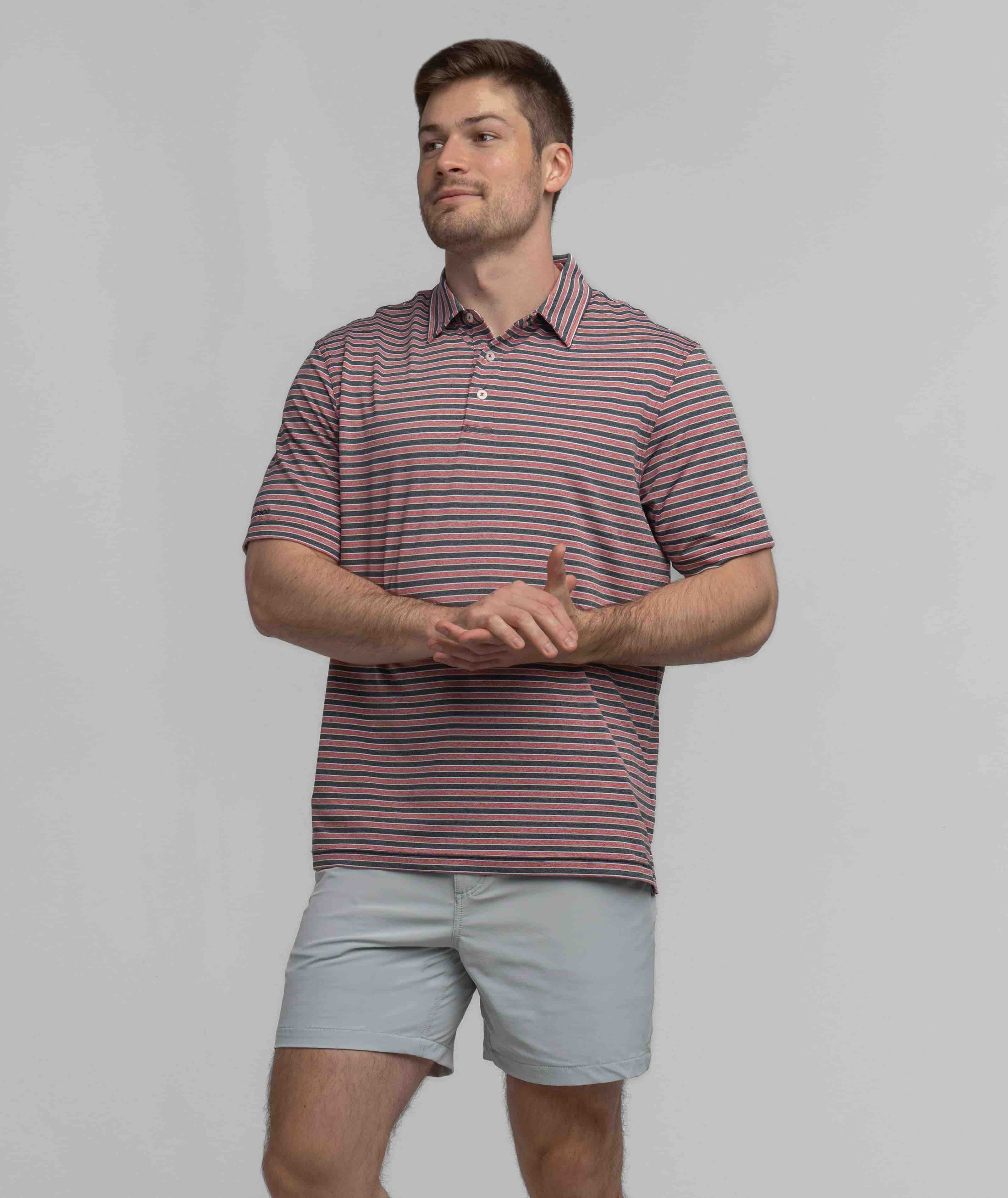Cahaba Heather Stripe Polo