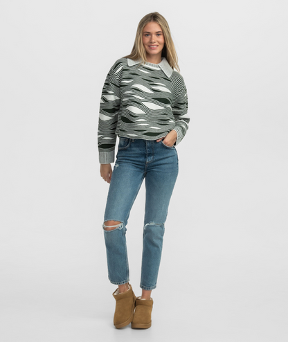 Convertible Collar Sweater