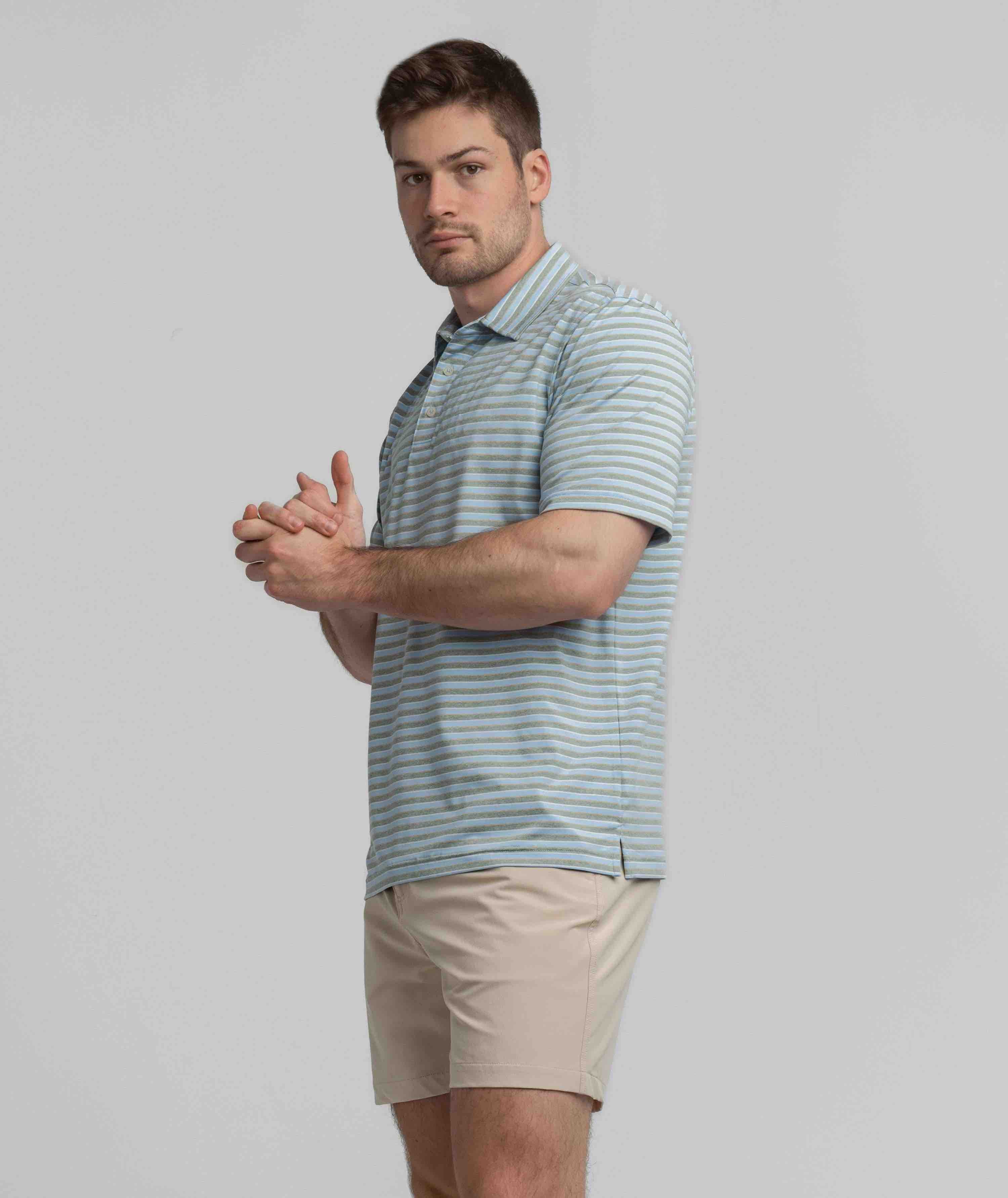 Cahaba Heather Stripe Polo