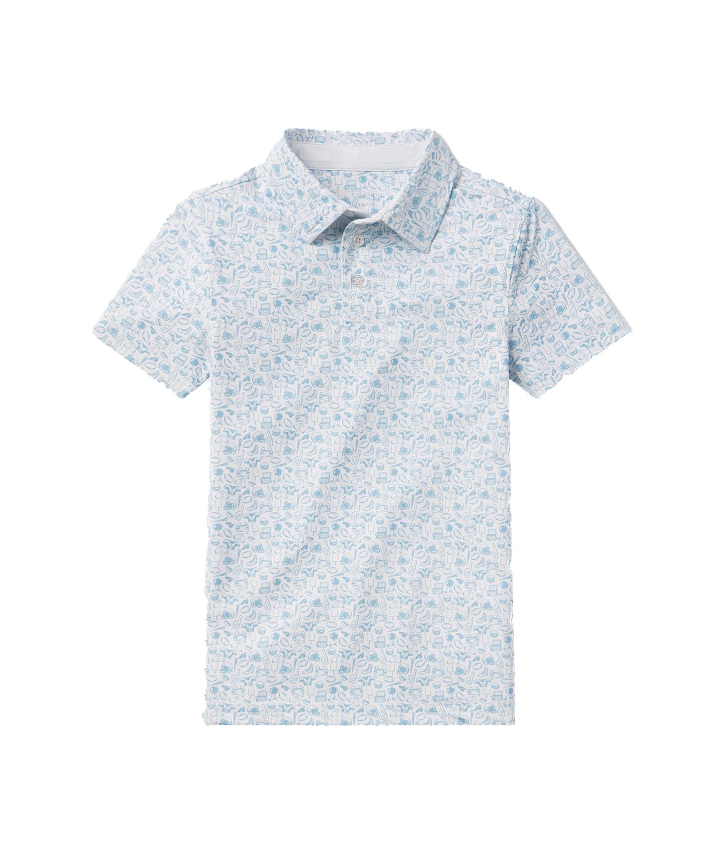 Youth Biggest Fan Printed Polo