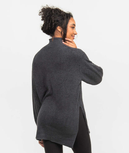 Dreamluxe Notched Turtlneck Sweater