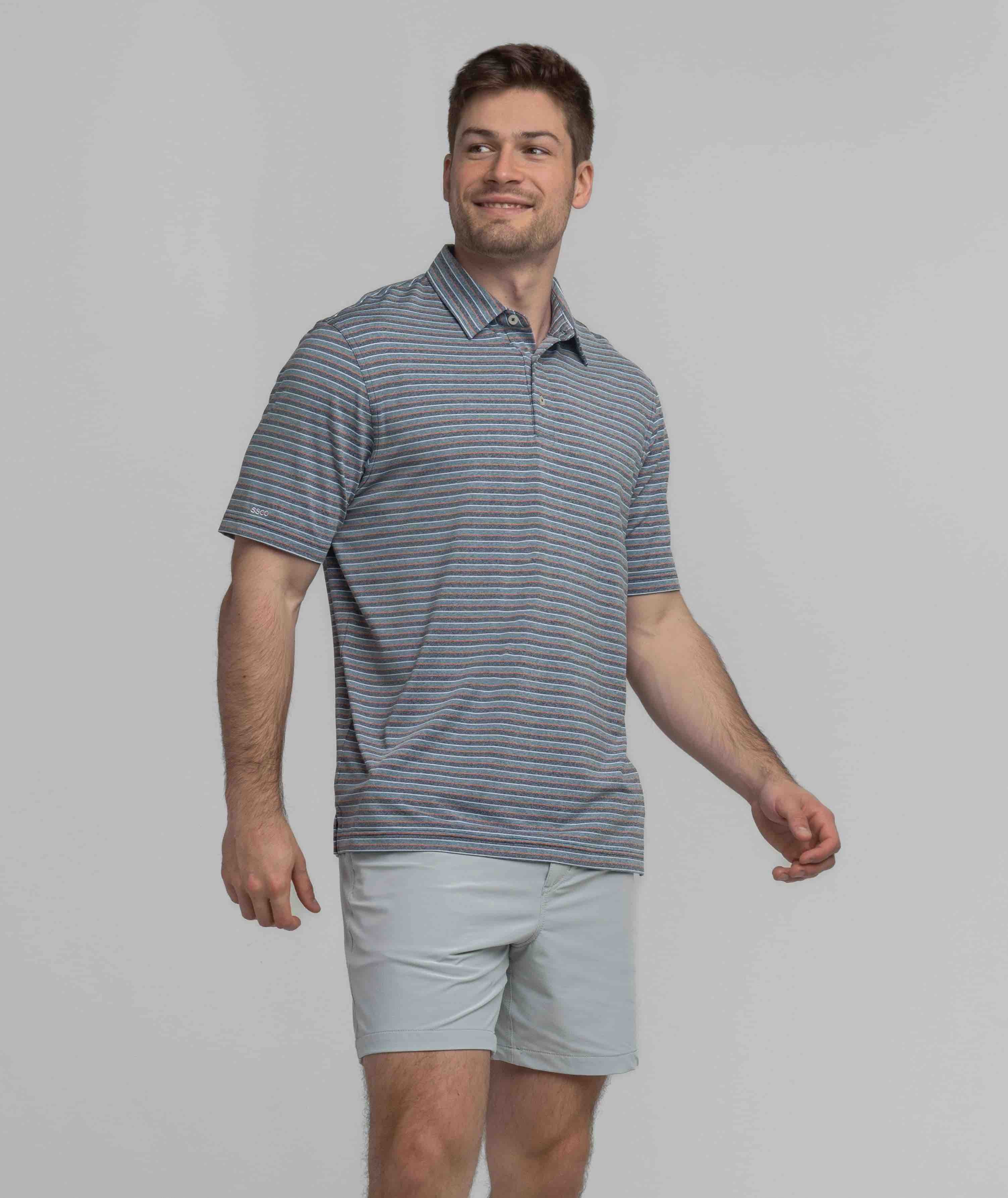 Cahaba Heather Stripe Polo