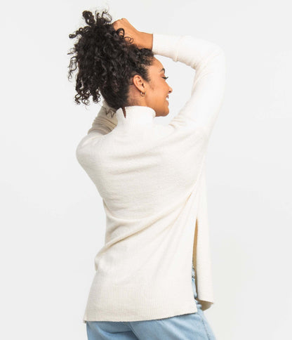 Dreamluxe Notched Turtlneck Sweater